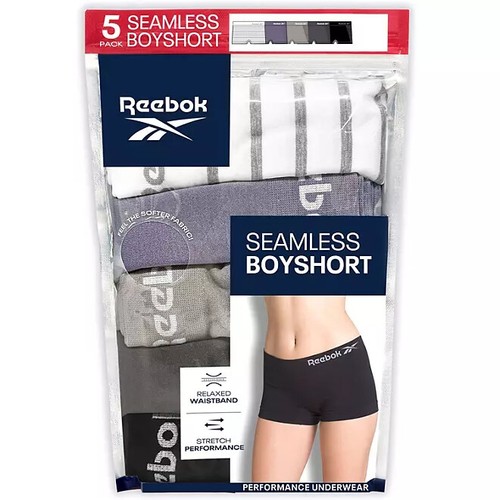 Reebok Ladies 5 Pack Seamless Boyshorts Size S/2XL CHOOSE COLOR - Picture 11 of 15
