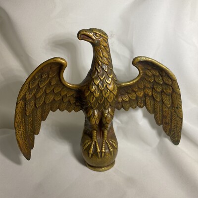 Antique Bronze Spread Winged Eagle Finial Topper Ornate Architectural Hardware