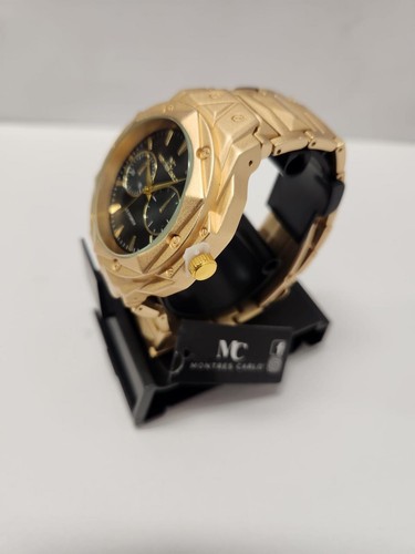 48mm Montres Carlo Men's Quartz Metal Band Watches- Pick Your Design - Picture 16 of 33