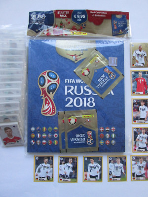 Panini WM 2018 - Hardcover Starter Set + alle 682 Sticker + M1-M9