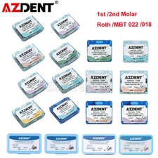 AZDENT Dental Ortho Buccal Tube 1st 2nd Molar Roth/MBT 022 018 Bondable Non-Conv
