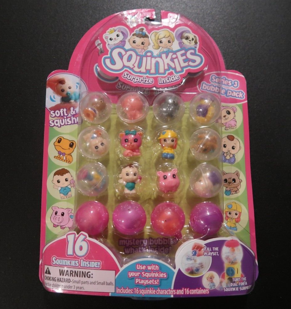 SQUINKIES SERIES BUBBLE PACK 16 SQUINKIES NIB NEW!