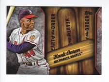 2015 Topps Series 2 #HOR-3 HANK AARON Milwaukee Braves HEART OF THE ORDER Insert