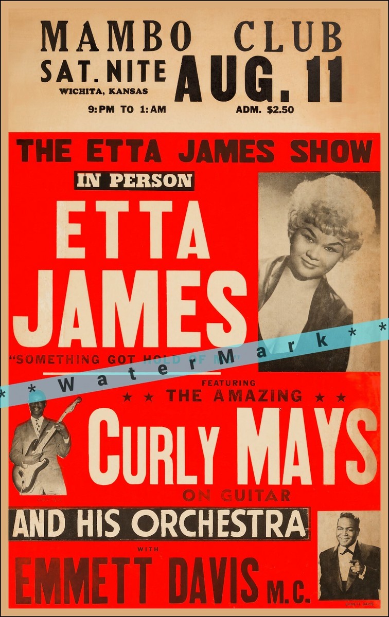 Etta James 1962 Mambo Club Kansas Vintage Poster Print Retro