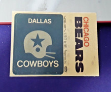 1976 fleer team action DALLAS COWBOYS sticker insert cloth  nice CHICAGO BEARS