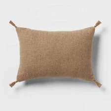 Threshold Oblong  Tweed Decorative Throw Pillow  Brown  14in x 20in Set Of 2