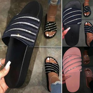womens glitter sliders