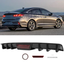 For Hyundai Sonata Elantra Rear Bumper Diffuser 6 Shark Fin Splitter Lip Spoiler