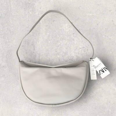 Zara Limited Edition Half Moon Leather Crossbody Bag, Retail $259, NWT