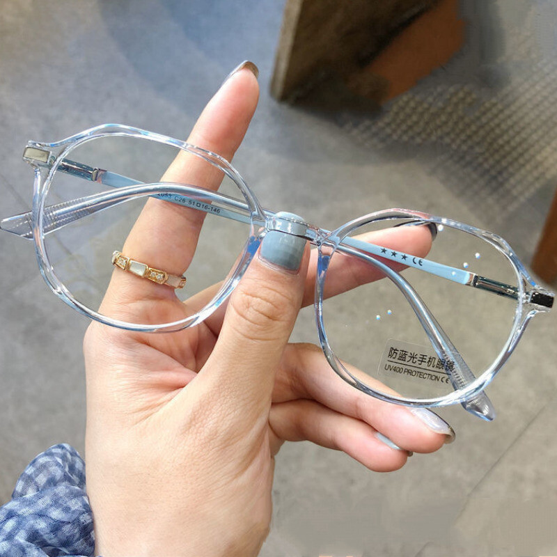Occhiali Da Vista Retr&ograve; In Resina Blu Per Donna &ndash; Moda Miopia Antimiopia