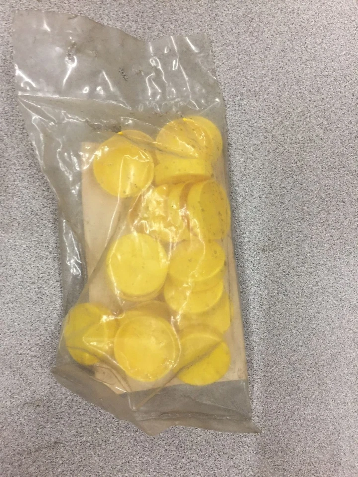 NEW "PACKAGE OF 20"  FURNAS PUSH BUTTON CAPS YELLOW 52RA1A4 SERIES B - Image 2 of 2