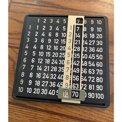 Mathematics Multiplication Teaching Toy Black Board Sliding Number Strips 4-11Y