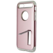 Image of Spigen Slim Armor Double Layer Case Cover w/Kickstand iPhone 8/7 Pink/Clear