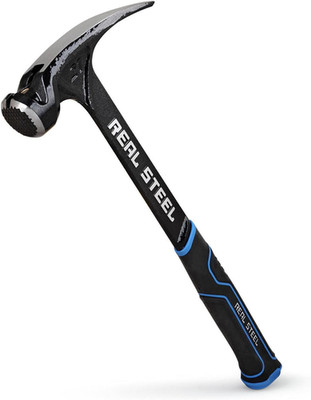21 Oz One Piece Forged Milled Face Framing Hammer with Rip Claw 0517, Black