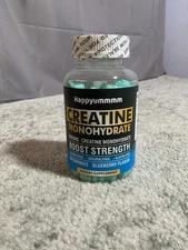 Happyummmm Creatine Monohydrate 5000MG 90 Gummies Blueberry Flavor Exp. 10/26