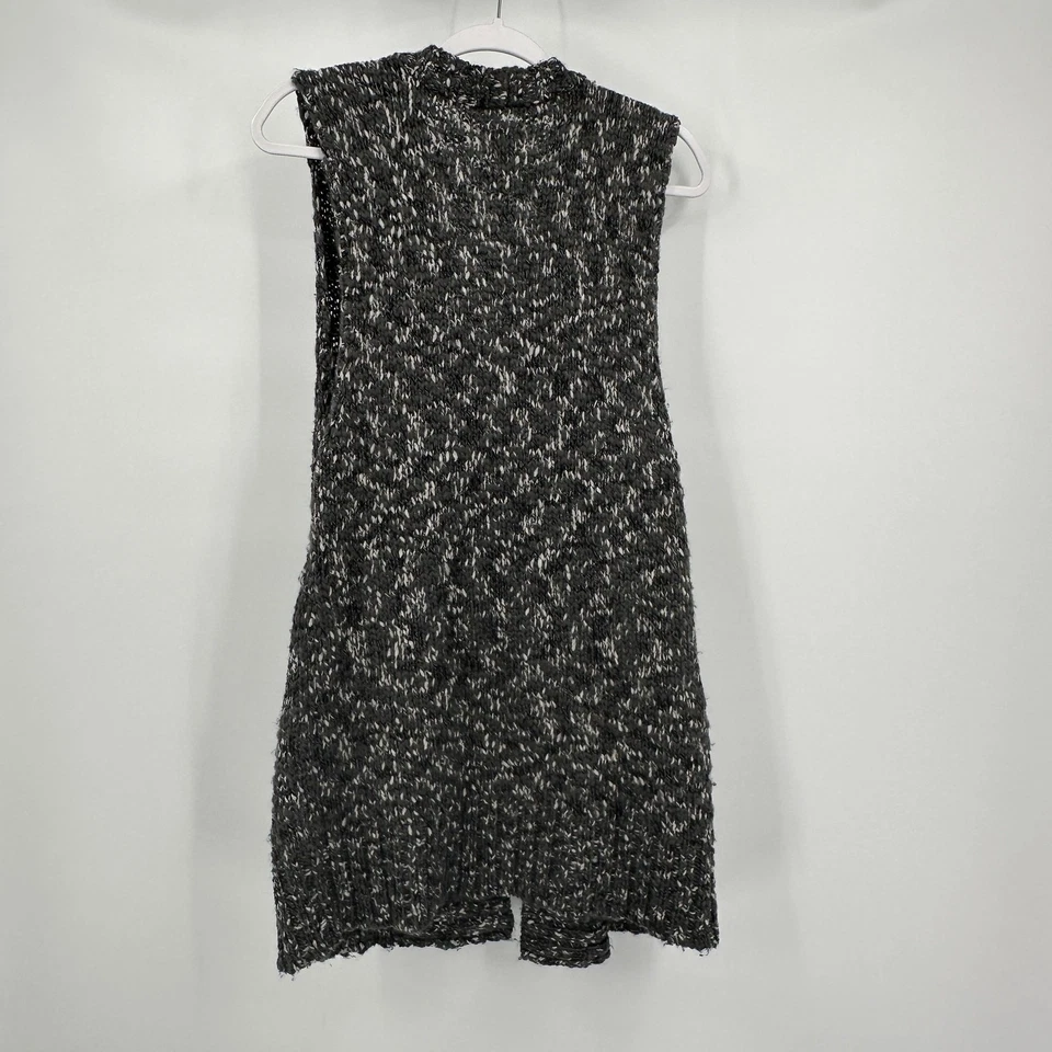 Chicos Mujeres Mezcla de Lana Suéter Chaleco Talla 2 EE. UU. L Tejido Mármol Boho Cierre Pin Foto 2 de 4