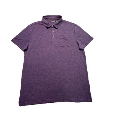 Marc Anthony Luxury Soft Men's L Purple Heathered Performance Polo
