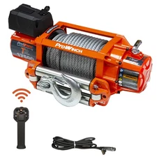 17500 lbs Electric Waterproof Winch Steel Rope 24V Wireless