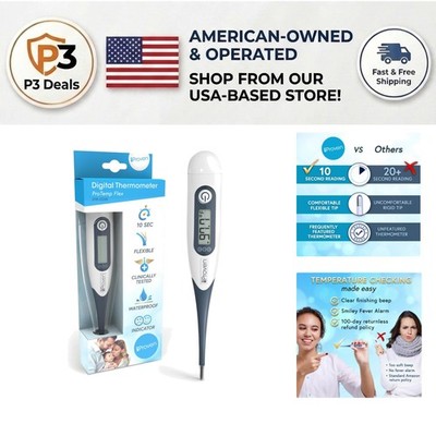 Portable iProven Thermometer - 10 Seconds to Readings, Suited for Adults & Kids
