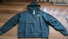 NWT Victorias Secret PINK campus dog zip hoodie XS Deep Forest Green Sweatshirt