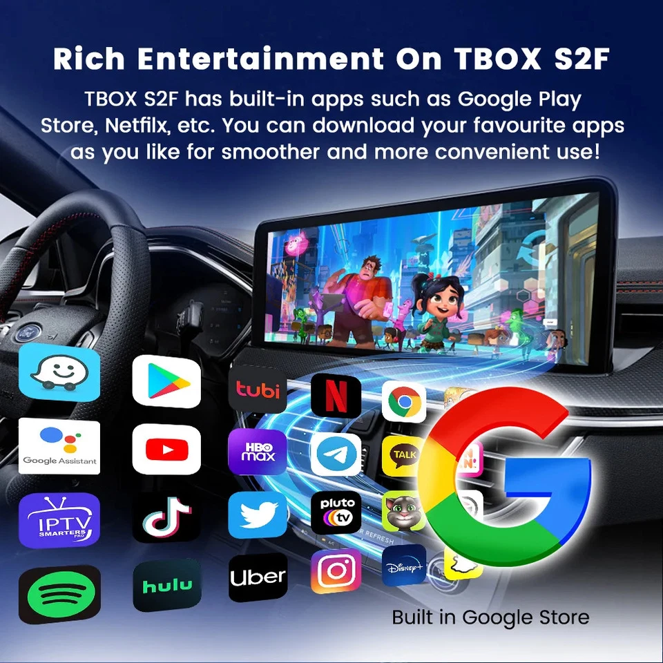 3 in 1 Android Auto Wireless CarPlay TV Box Android 13 Wifi 5GHz 8G 128G AI Box - Image 4 of 4