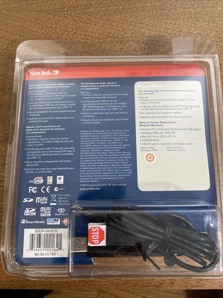 SanDisk ImageMate USB 2.0 12-in-1 Card Reader/Writer SDDR-89-A15 NEW IN BOX - Image 2 of 4