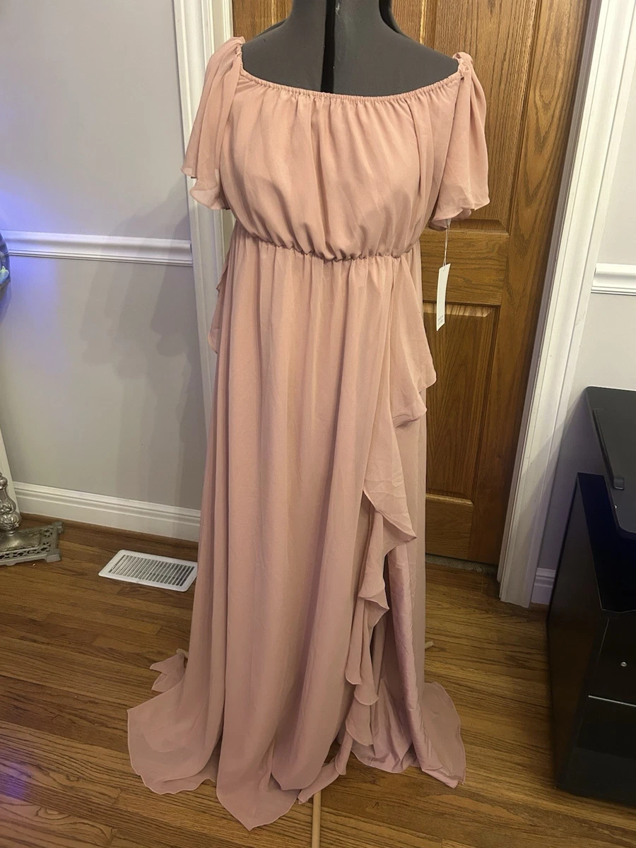 Chiffon Long Pink Maternity Dresses for sale | eBay