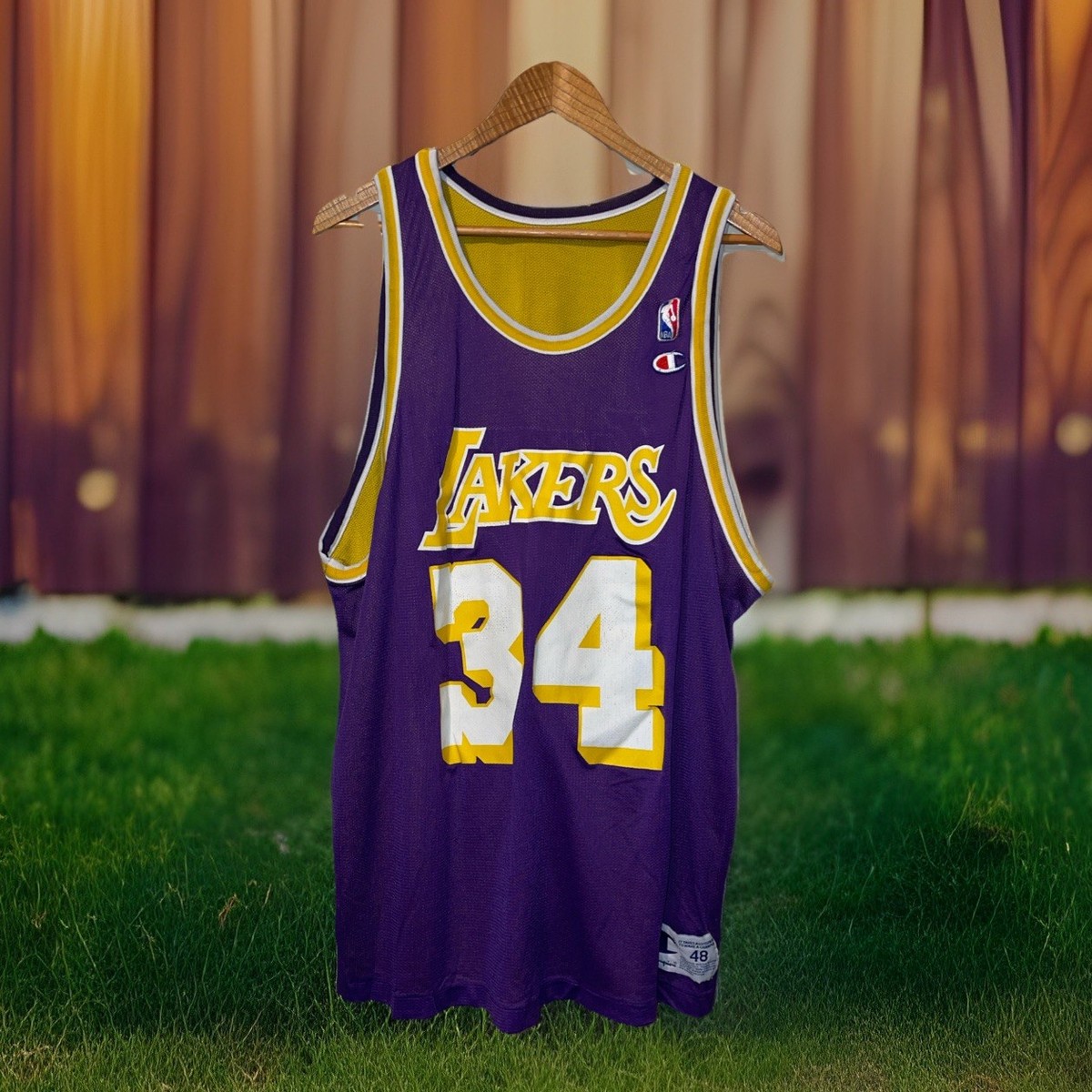 VTG Champion 34 Shaquille O'Neil Reversible La Lakers Basketball
