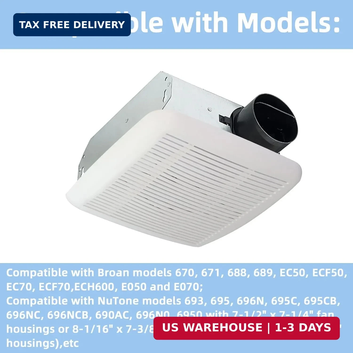 Broan-NuTone QuicKit Bath Fan Motor and Cover - Thumbnail 3
