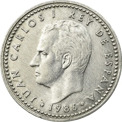 [#721144] Münze, Spanien, Juan Carlos I, Peseta, 1986, S+, Aluminium, KM:821 - Bild 1 von 2