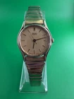 Ladies SEIKO Quartz Gold Tone 2C21 0050 Japan Made Wristwatch Runs!