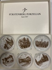 Collection of Furstenberg Porzellan Seit 1747 Coaster Plates 6 Pieces Germany