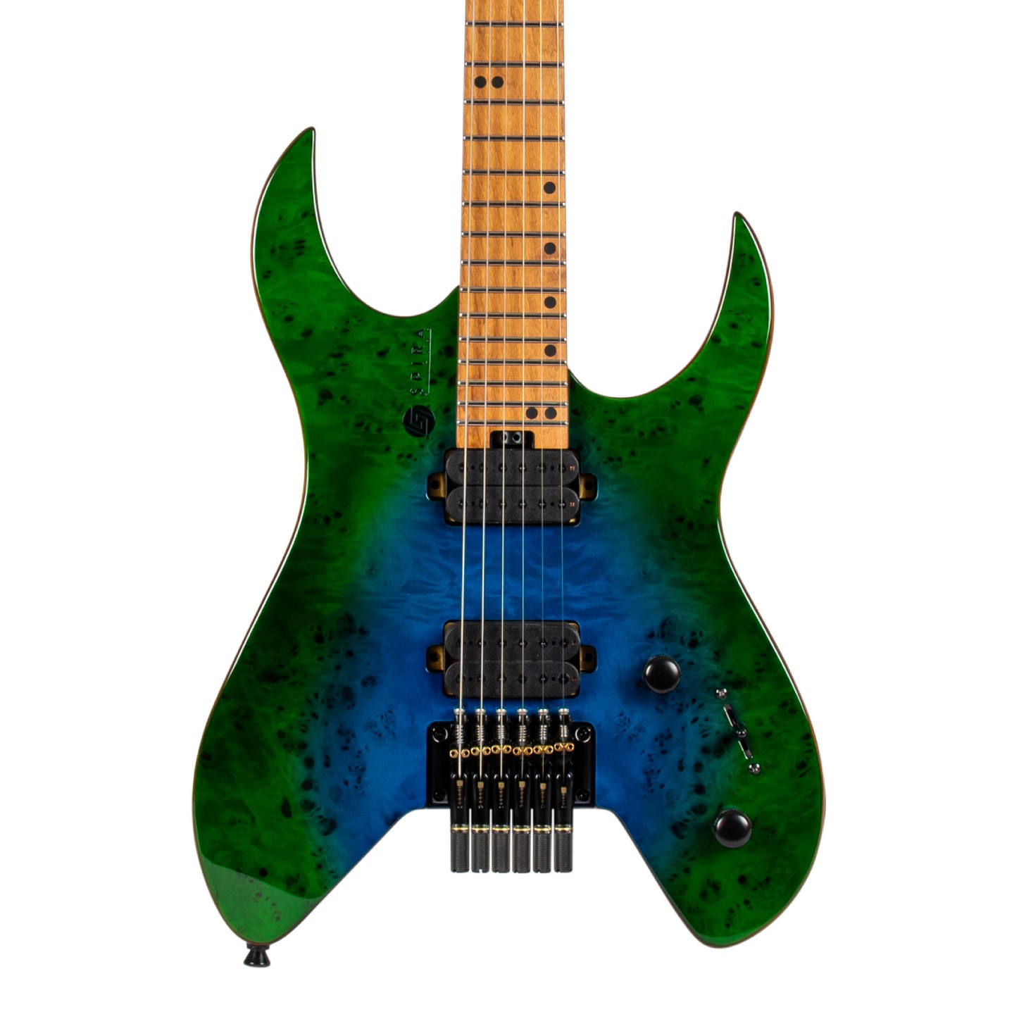 Spira S-500 Electric Headless Guitar, Green Burst (NEW)