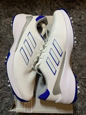 Adidas Men's ZG23 Waterproof 6-Spike Golf Shoes GW1179 White/Lucid Blue SIZE 9.5