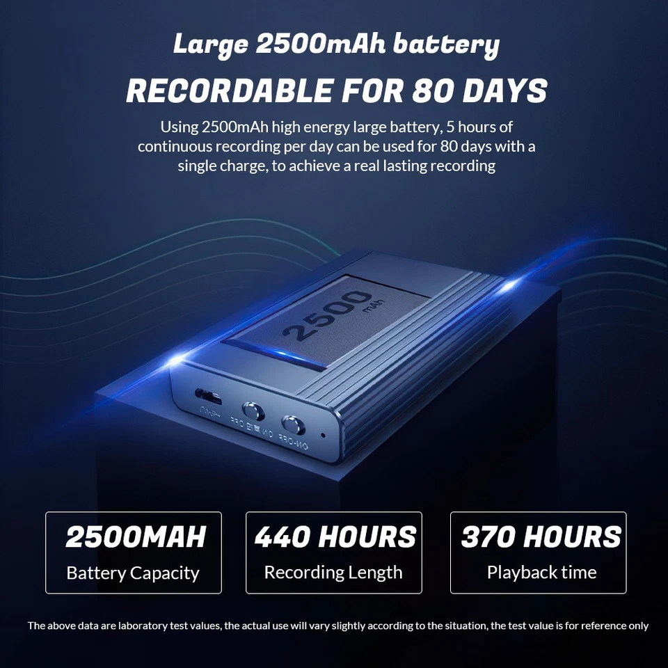 500hr Mini Hidden Spy Voice Activated Recorder Digital Audio Magnetic MP3 Player - Image 3 of 4