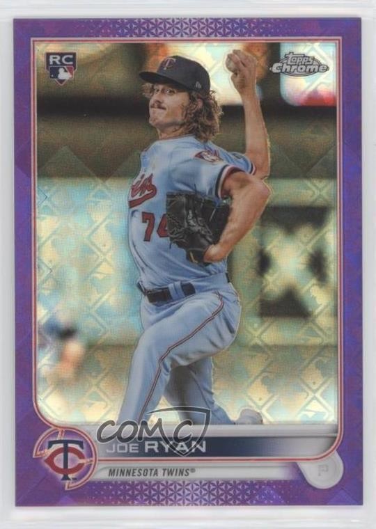 2022 Topps Chrome Logofractor Edition Purple Refractor 201/250 Joe Ryan #57 3c2