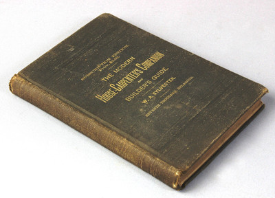 Carpentry and building - rare 1883 American manual - with floorplans + plates