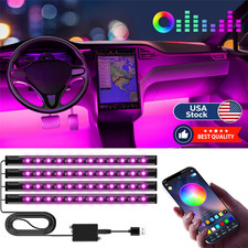 Car Interior Led Lights App Control Usb Color Change Lights Truck Accessories Us