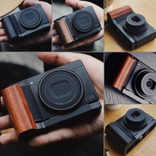 For Ricoh GR3 GR IIIx Handmade Wooden L Hand Grip w/ Aluminium Alloy Baseplate