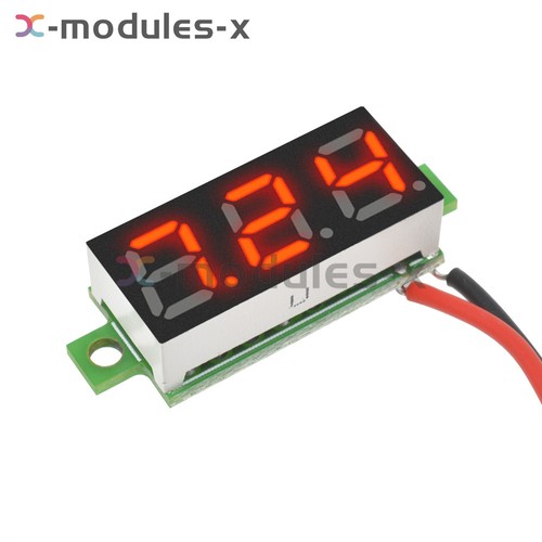 Red Mini DC 0.28" 3-Digital Voltmeter LED Voltage Panel Meter 2-Wires - Picture 3 of 10