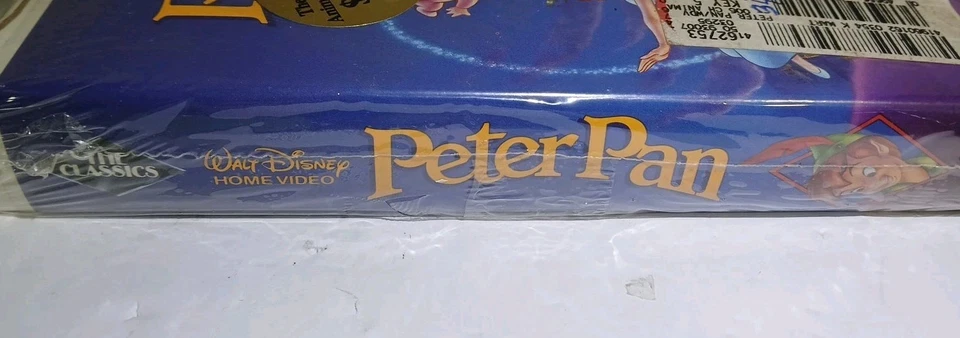 Peter Pan VHS- Black Diamond Walt Disney Classics 1990 Sealed Foto 3 de 4