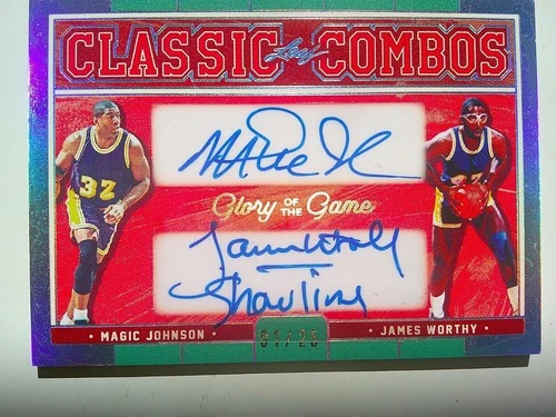 2025 Leaf Glory of the Game Basketball Magic Johnson James Worthy Classic Combo