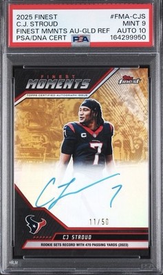 Topps 2025 Finest Moments Autographs C.J. Stroud #FMA-CJS Gold /50 Auto