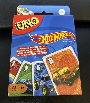 NEW UNO Hot Wheels Card Game Mattel Family Game Night Fast-Paced Racing Edition