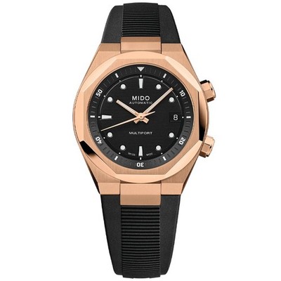 Mido Multifort 8 Two Crowns 40mm Black Dial Men's Watch M0475073705100