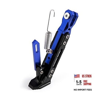 Motorcycle Kickstand Adjustable Foot Side Support Parking Kickstand for Blue