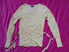 Long Tall Sally gold lurex cardigan XS tie belt