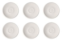 Villeroy & Boch Newmoon Untertasse D. 17Cm 6Er Set Weiß Porzellan