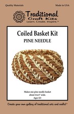 Coiled Basket Weaving Kit Pine Needles  Kids  Adults Complete Supplies Booklet