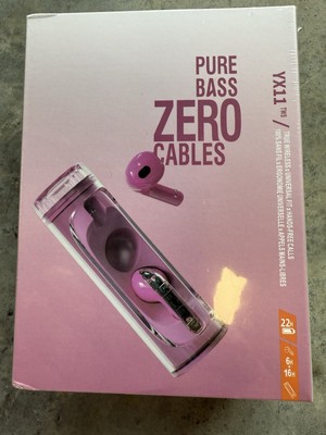 NEW SEALED True Wireless Pure Bass Zero Cables YX11 PINK